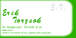 erik torzsok business card